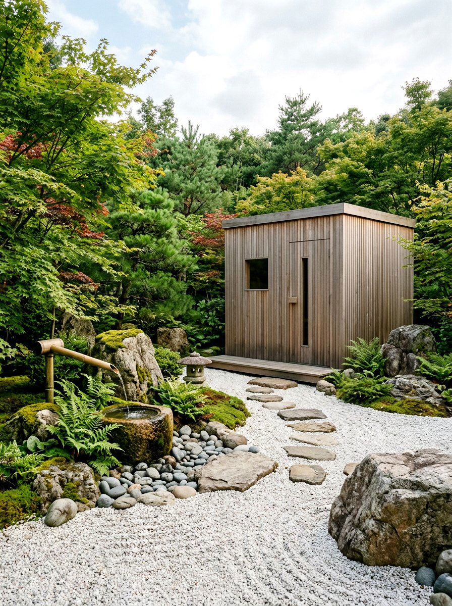 Zen Garden Sauna Retreat - 30 sauna patio retreat ideas