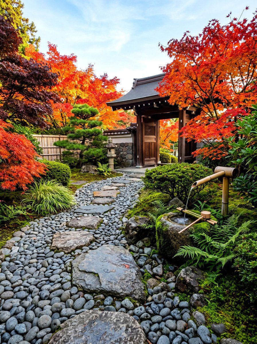 Zen Garden Side Path - 30 side entrance ideas