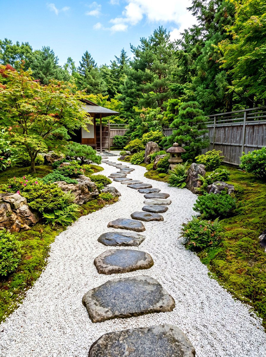 Zen Garden Stepper - 30 stepping path backyard ideas