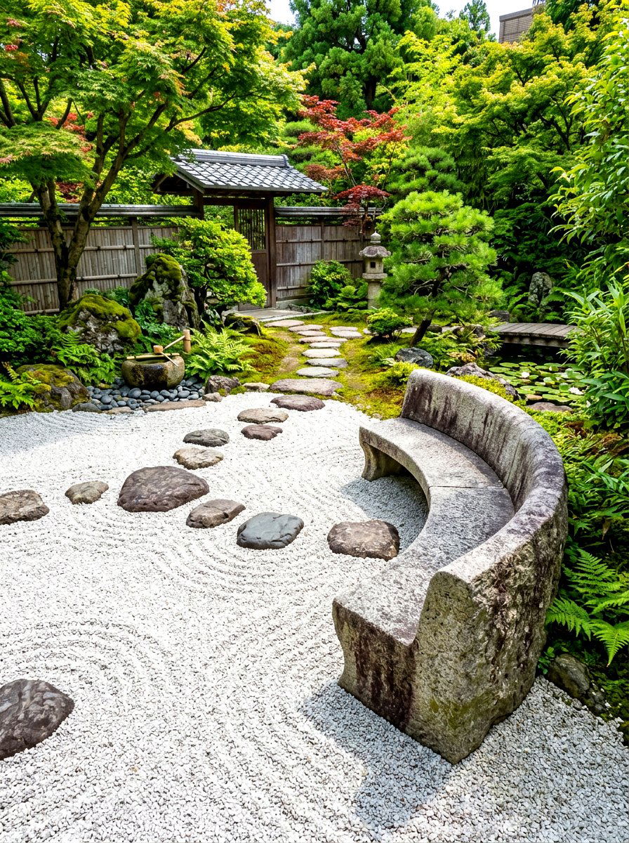 30 Curved Bench Garden Ideas for Cozy Seating Moments Outdoors
