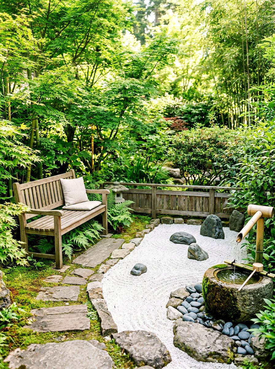 Zen Meditation Corner - 30 summer garden ideas