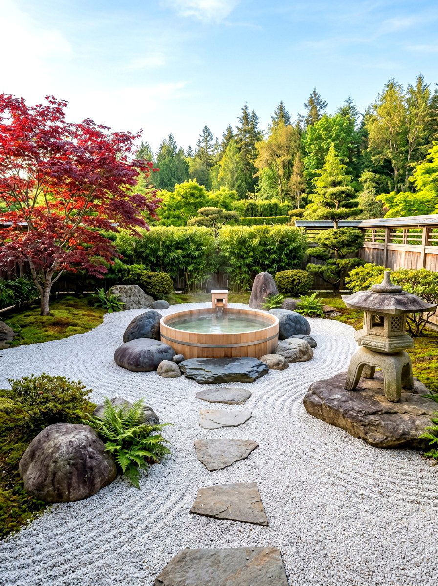 Zen Meditation Garden - 30 spa backyard ideas