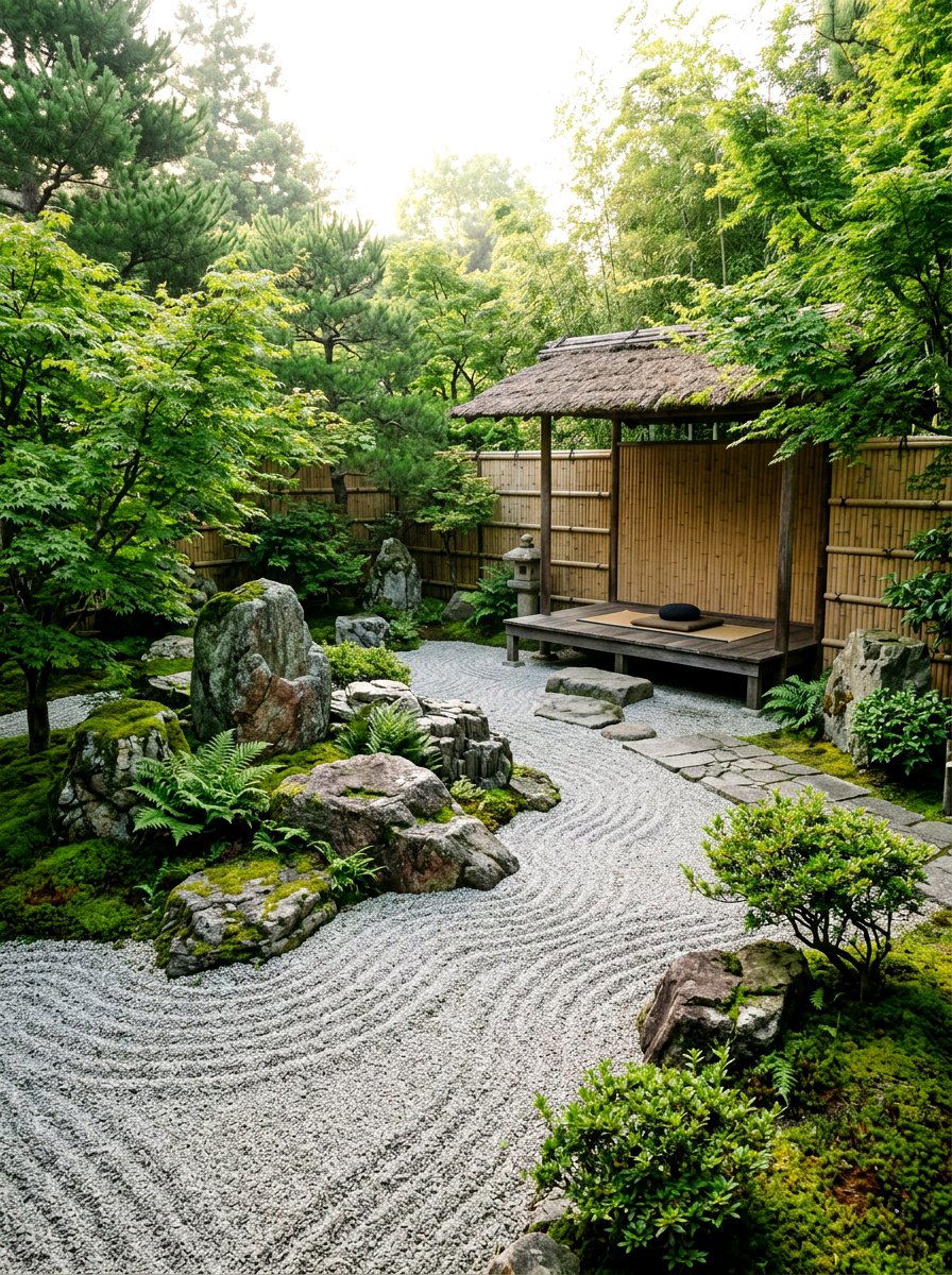 Zen Meditation Garden - 30 quiet luxury backyard ideas