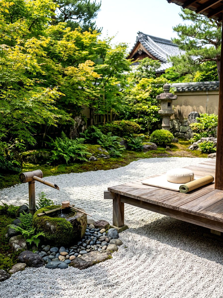 Zen Meditation Garden Corner - 30 backyard entertaining zone ideas