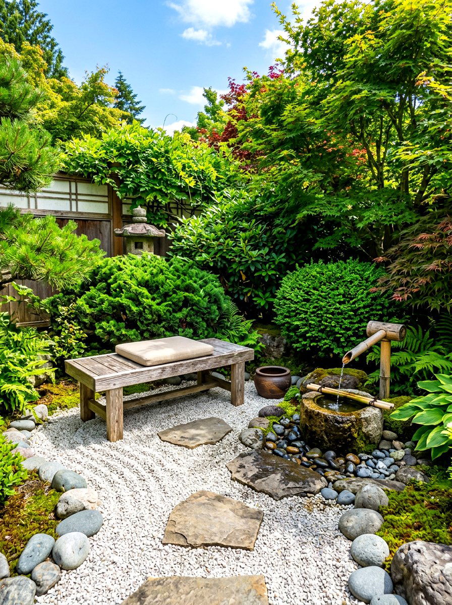 Zen Meditation Garden Nook - 30 outdoor breakfast nook ideas