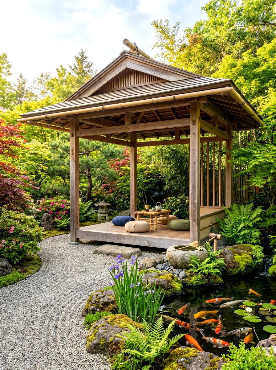 Zen Meditation Pavilion - 30 outdoor retreat pavilion ideas