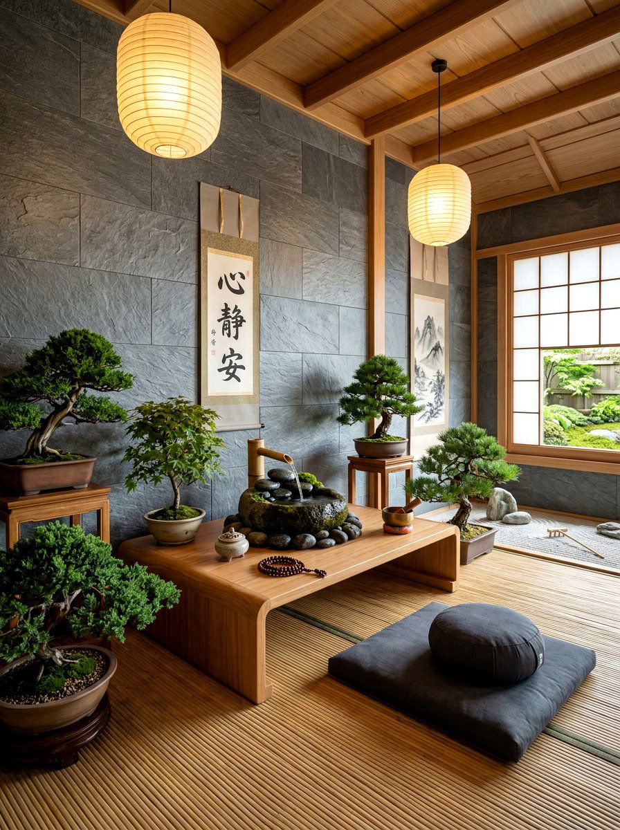 Zen Meditation Space - 30 prayer room ideas
