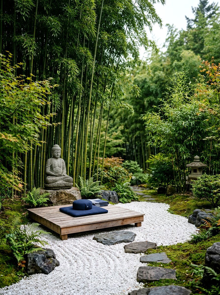 Zen Meditation Space - 30 backyard staycation ideas