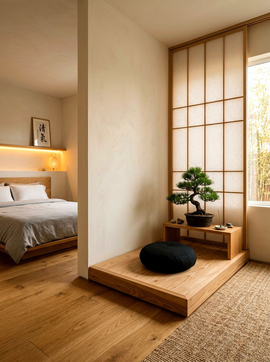 Zen Meditation Space - 30 bedroom mini lounge ideas