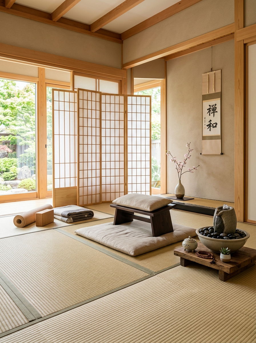 Zen Meditation Yoga Room - 30 yoga studio home ideas