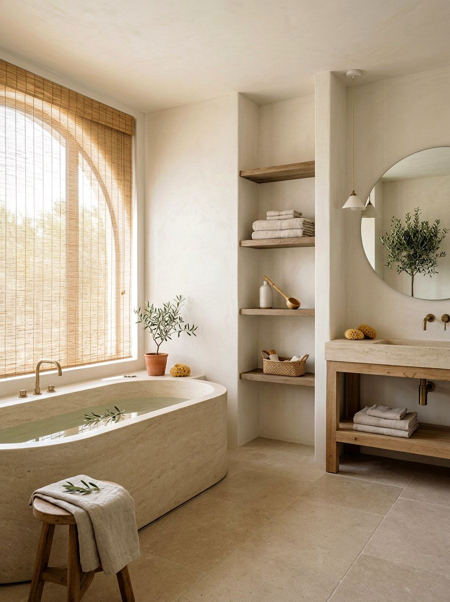 Zen Mediterranean Retreat Bathroom - 30 Mediterranean bathroom ideas