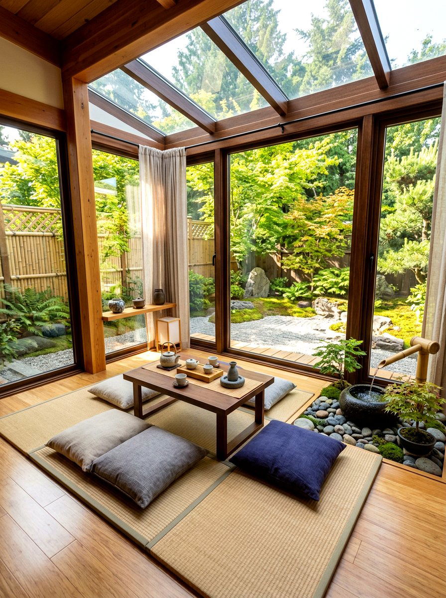 Zen Patio Sunroom - 30 enclosed patio sunroom ideas