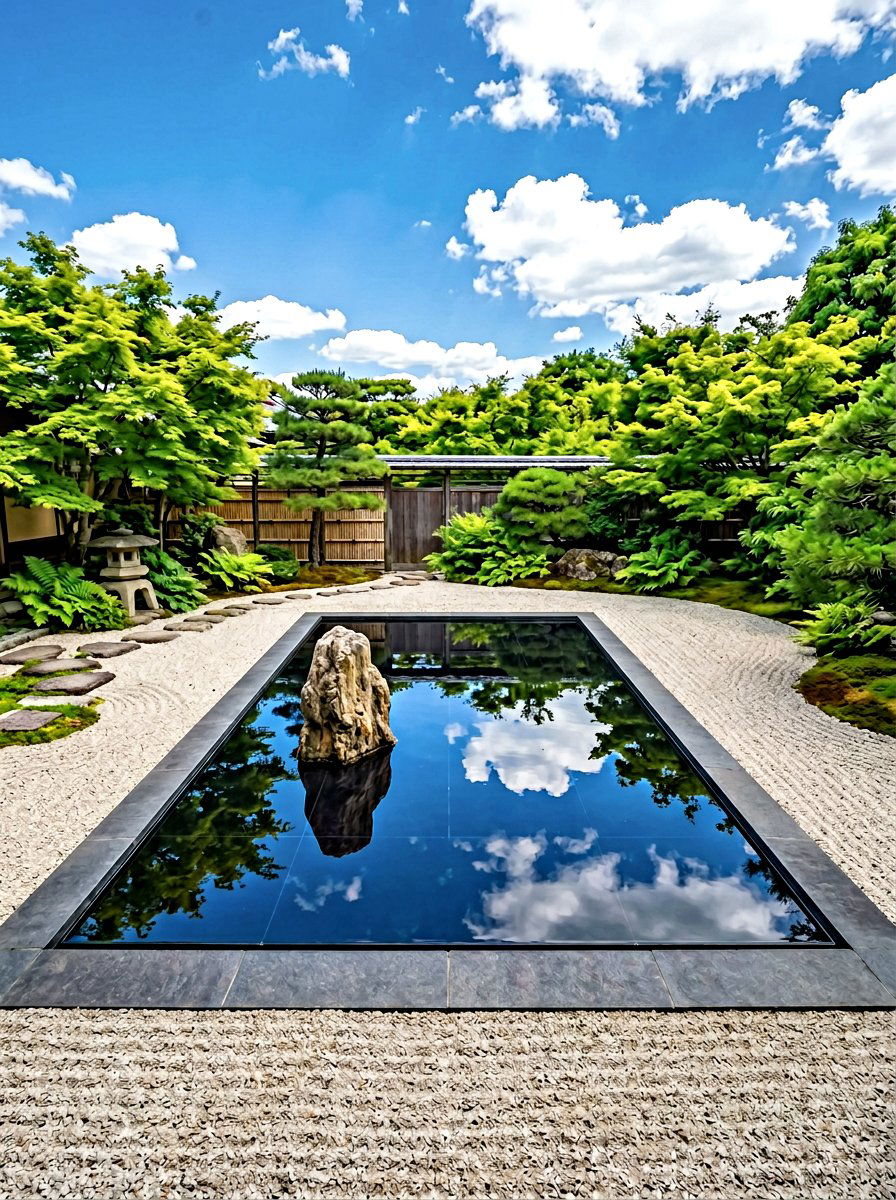 Zen Reflection Pool - 30 cloister garden ideas