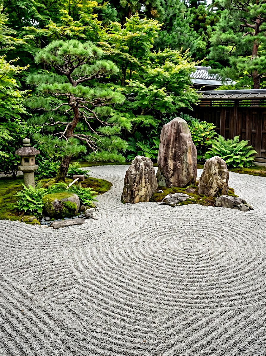 Zen Rock Garden - 30 xeriscape garden ideas