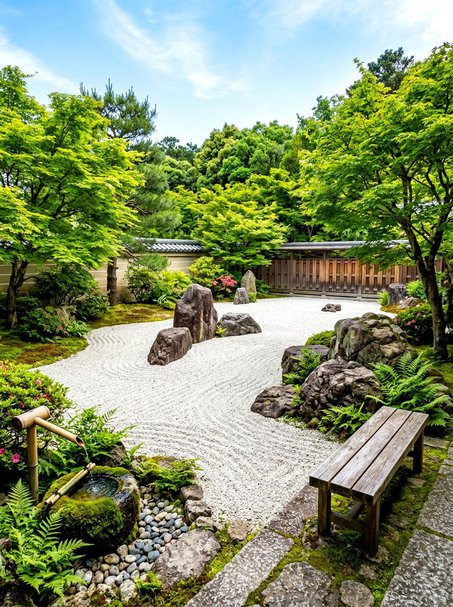 Zen Rock Garden - 30 backyard hosting aesthetic ideas