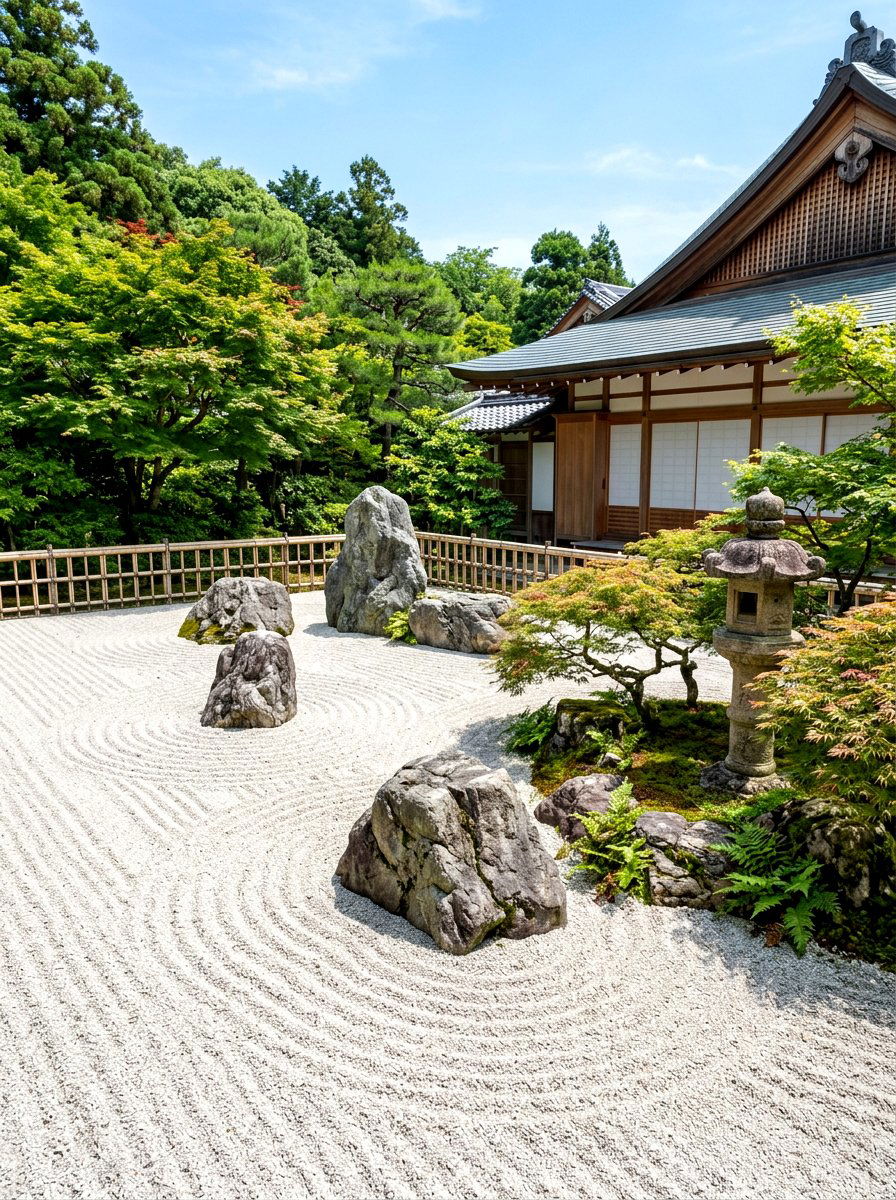 Zen Rock Garden - 30 backyard zoning layout ideas