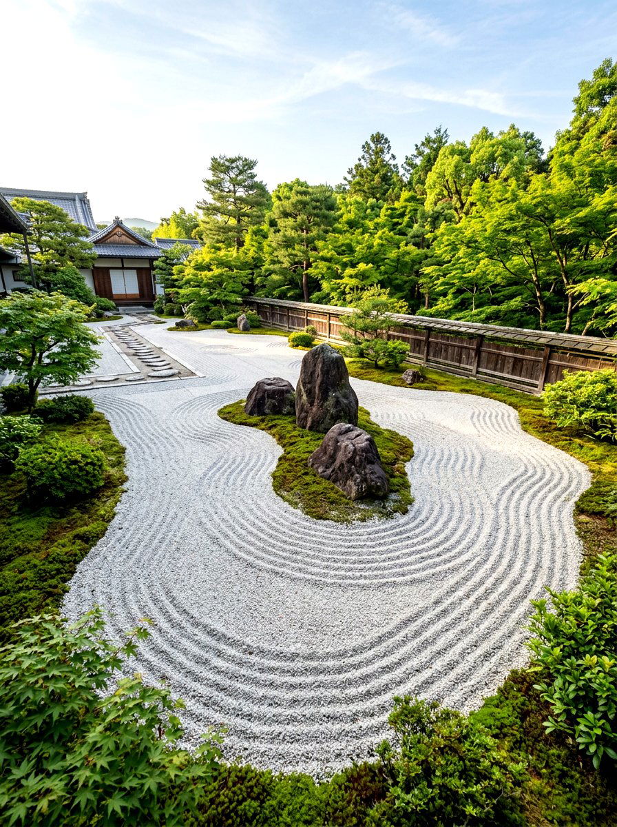 Zen Rock Garden - 30 meditation backyard corner ideas