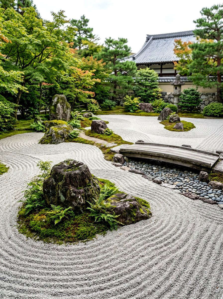Zen Rock Garden - 30 no grass backyard ideas