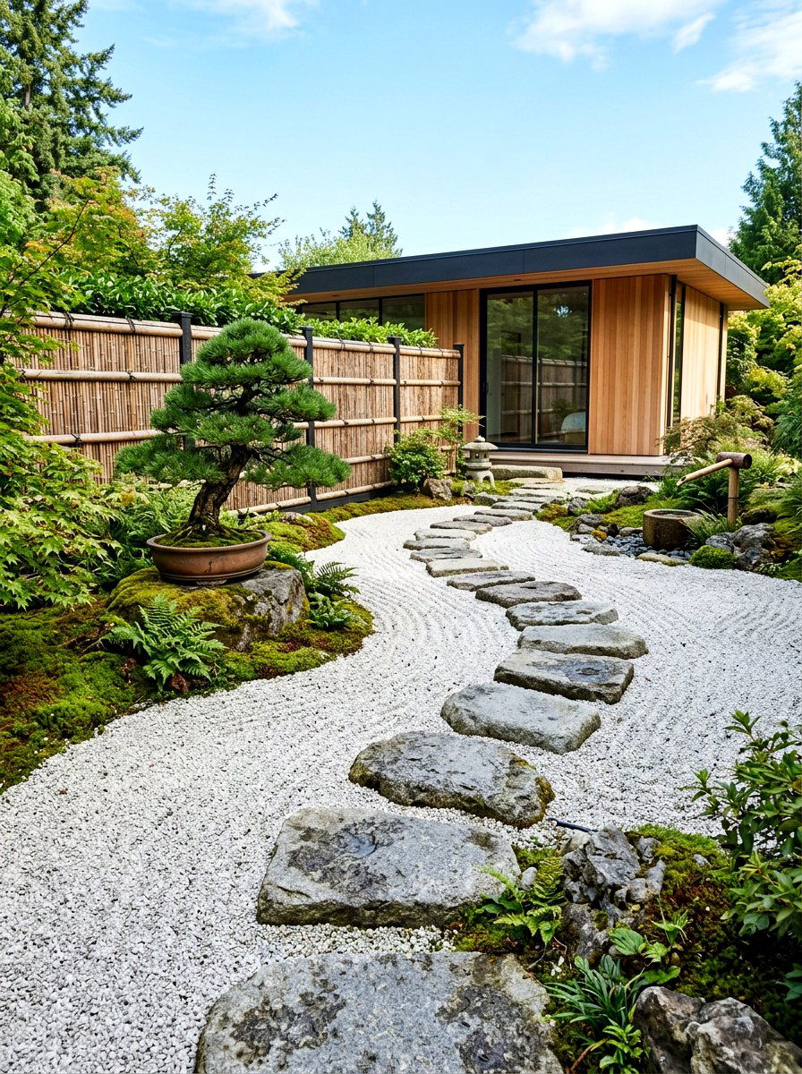 Zen Rock Path - 30 front yard walkway ideas