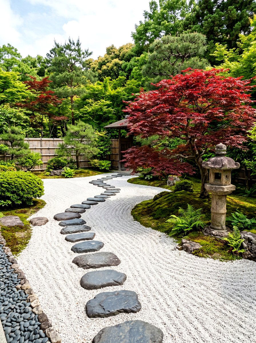 Zen Rock Path - 30 front walkway ideas