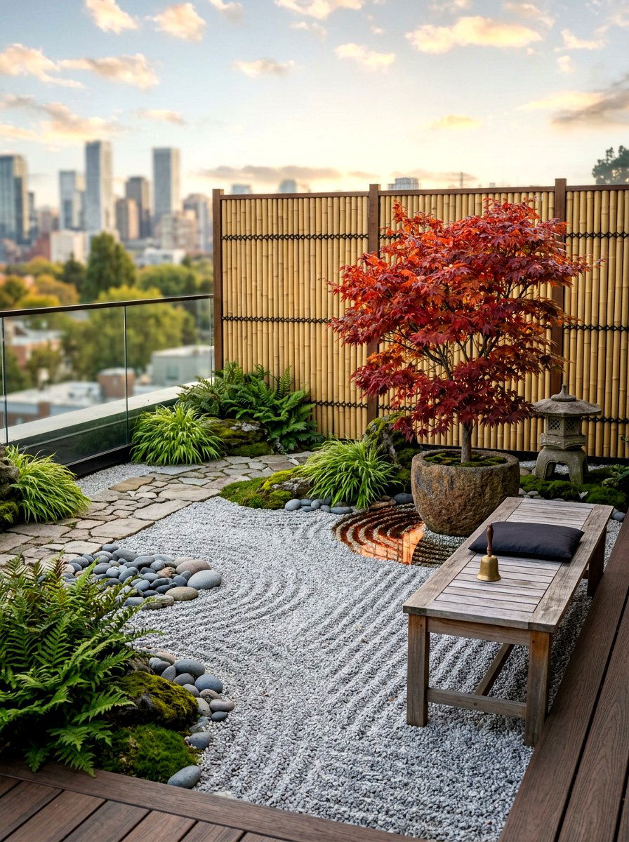 Zen Rooftop Retreat - 30 rooftop garden ideas