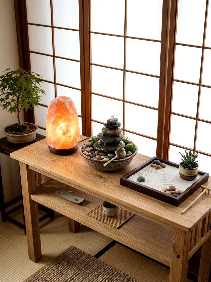 Zen Salt Lamp Decor - 30 salt lamp corner ideas