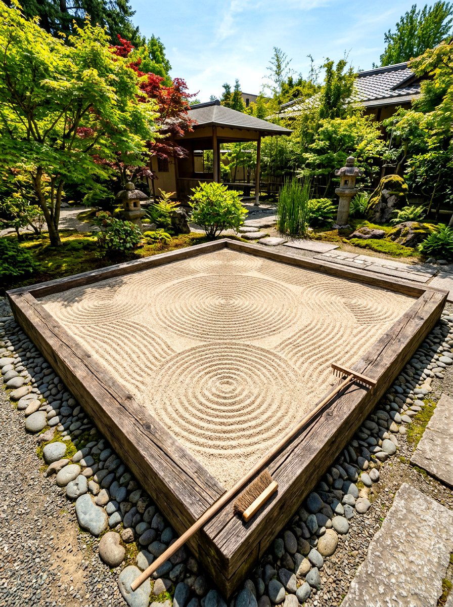 Zen Sand Pit - 30 zen garden ideas
