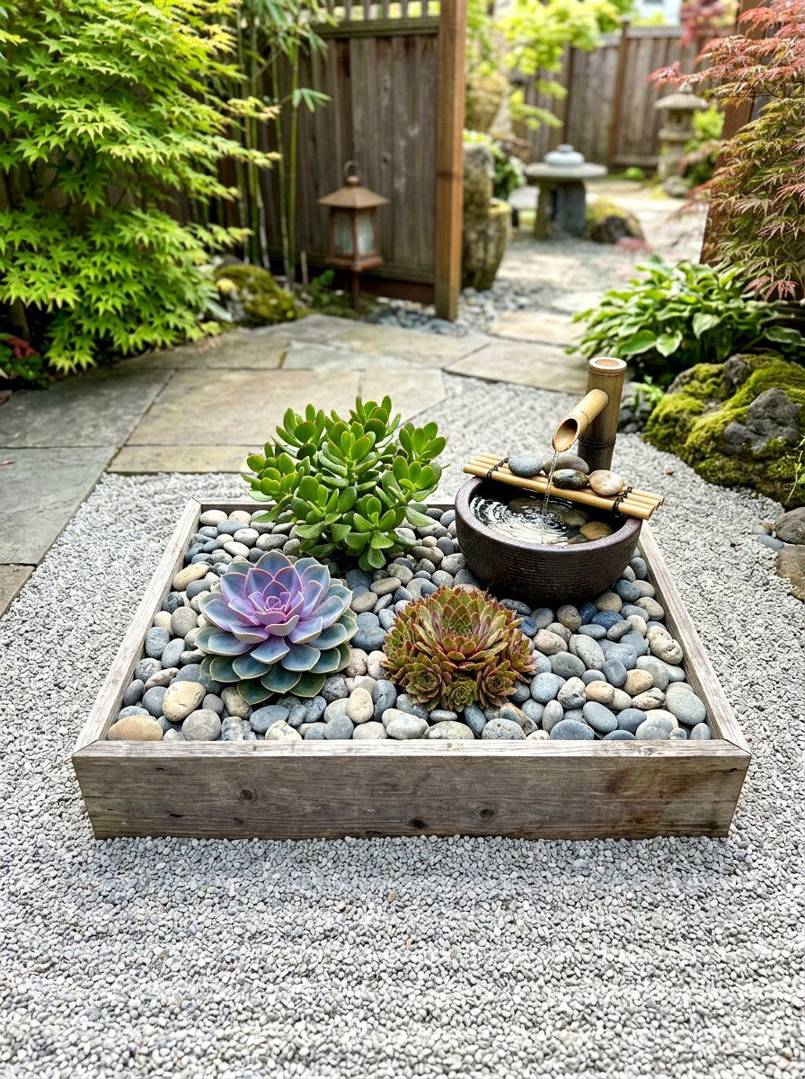 Zen Stone Garden - 30 apartment patio ideas