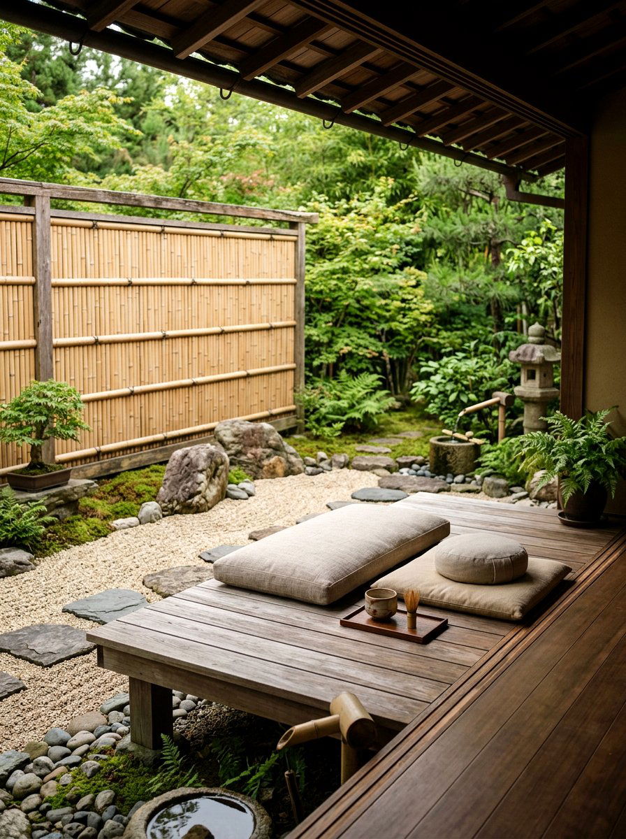 Zen Veranda Garden - 30 veranda lounge ideas