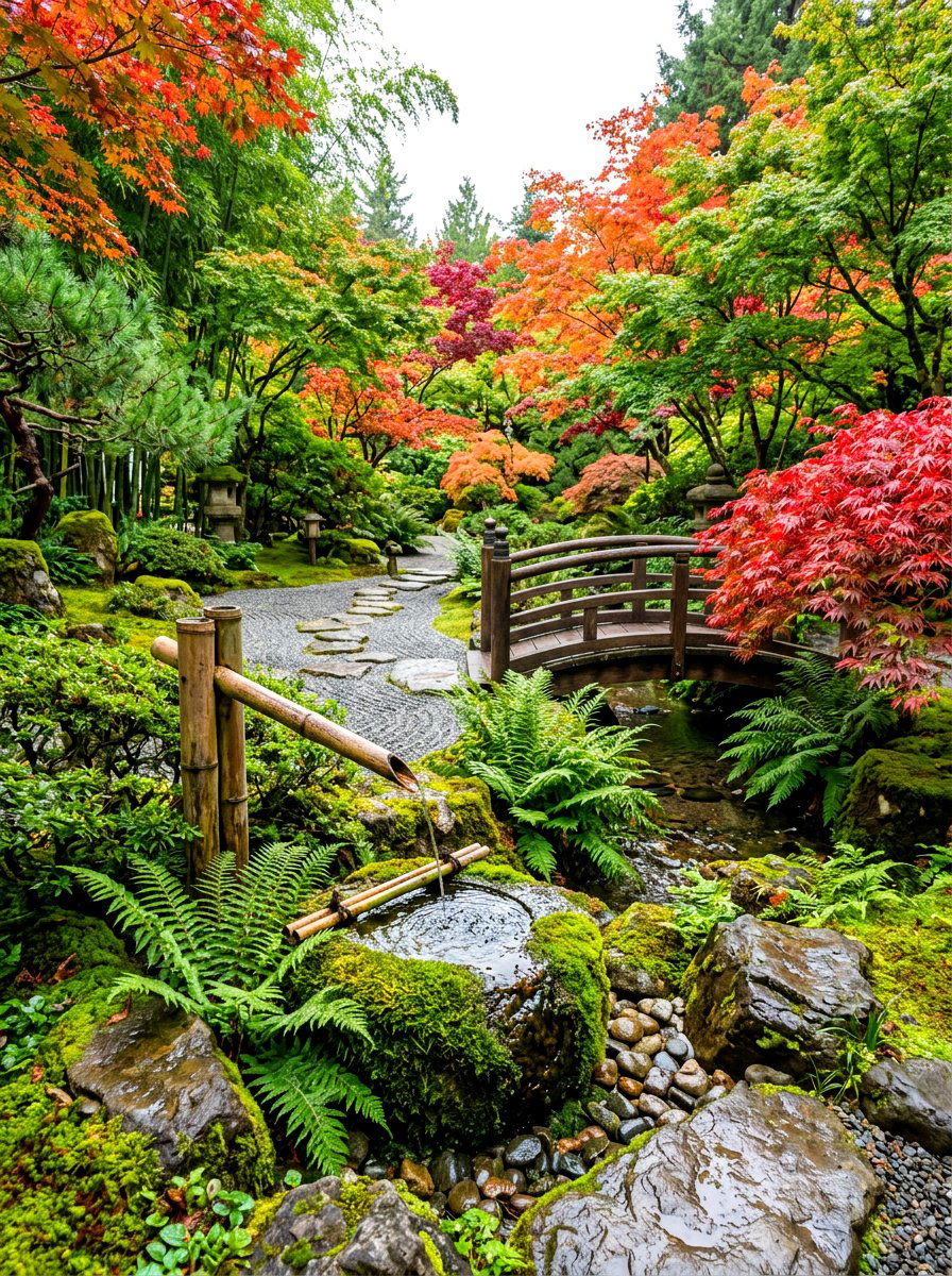 Zen bamboo fountain - 30 courtyard fountain ideas