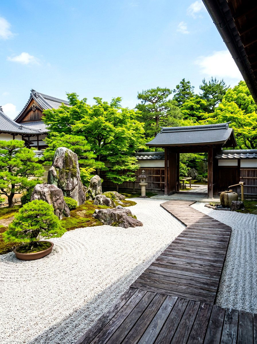 Zen garden courtyard entrance - 30 courtyard house entry ideas