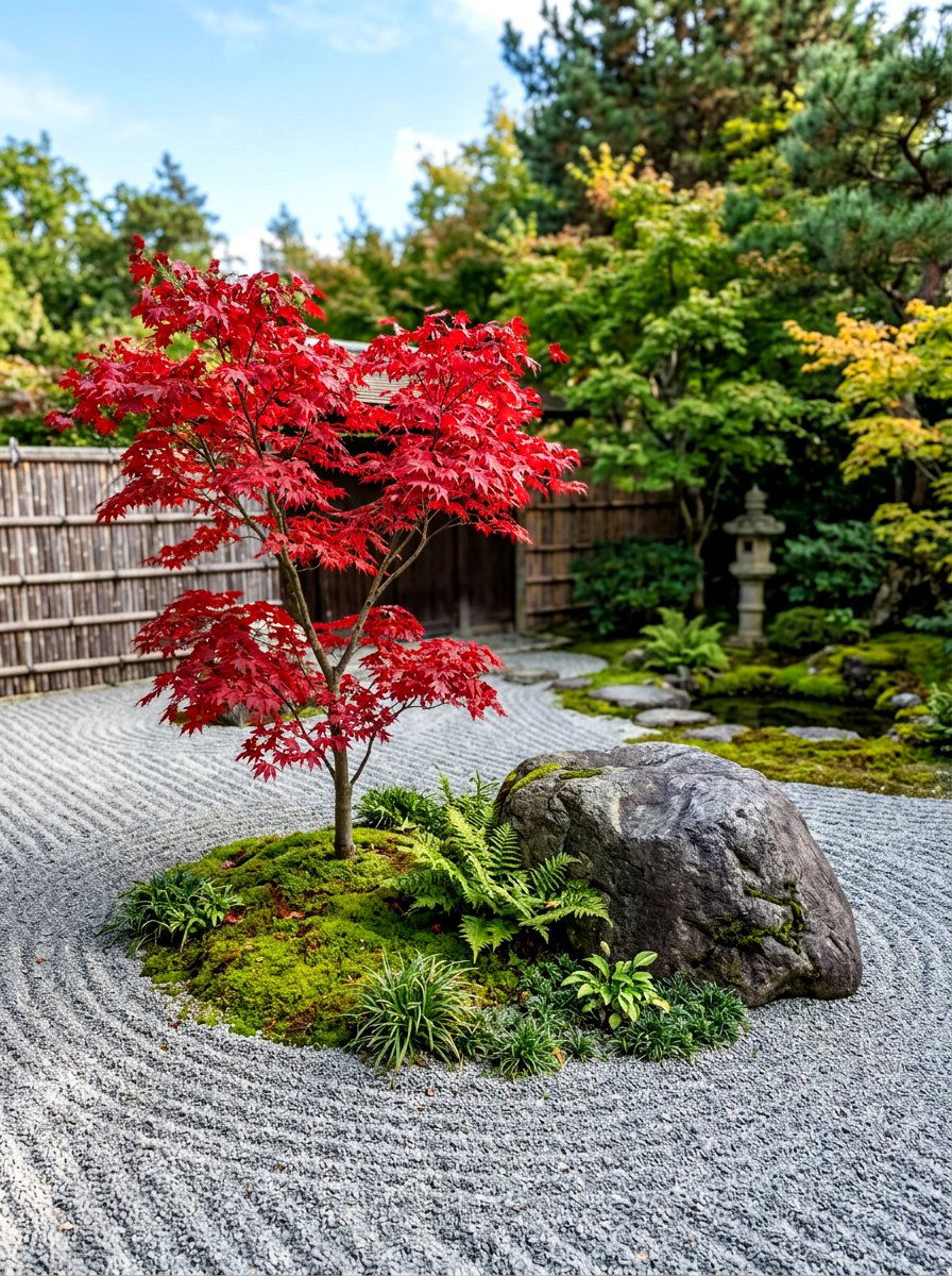Zen garden flower bed - 30 flower bed layout ideas