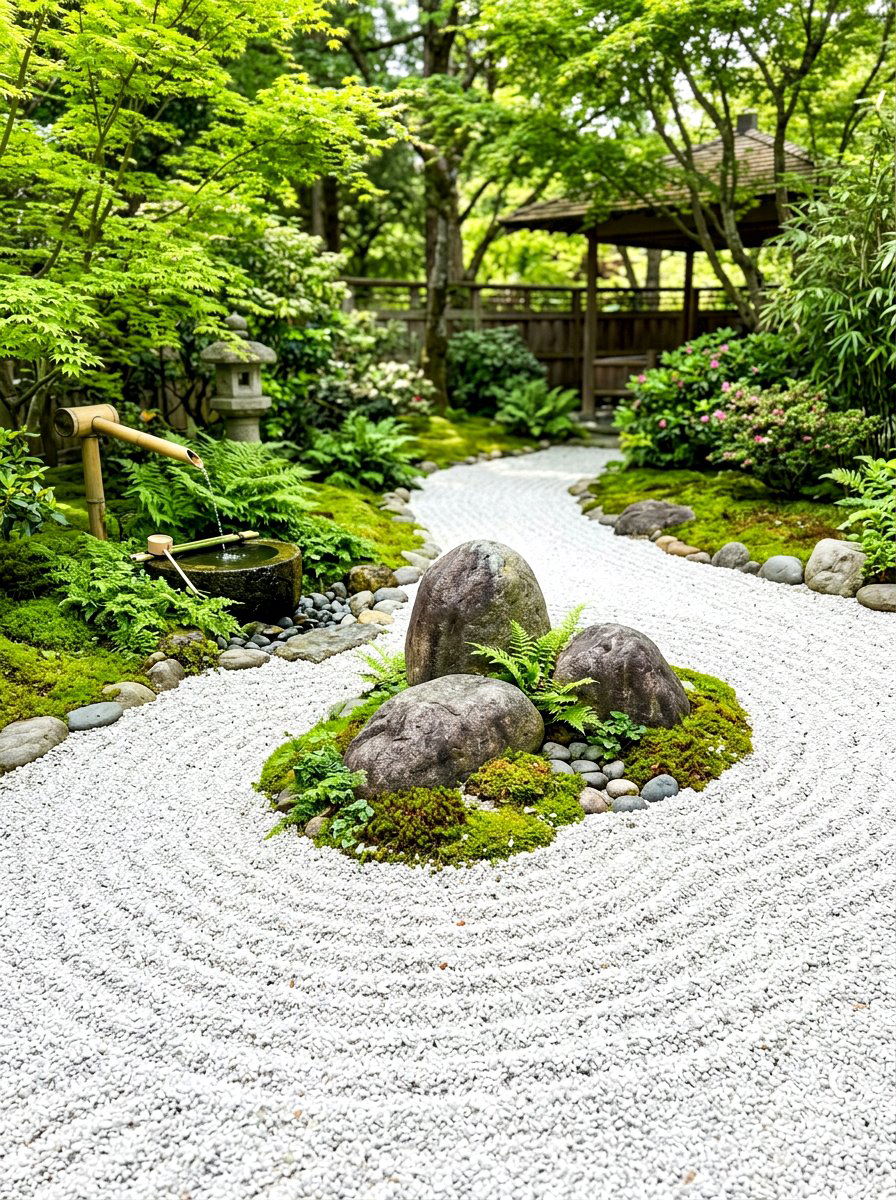Zen garden gravel path - 30 gravel path backyard ideas
