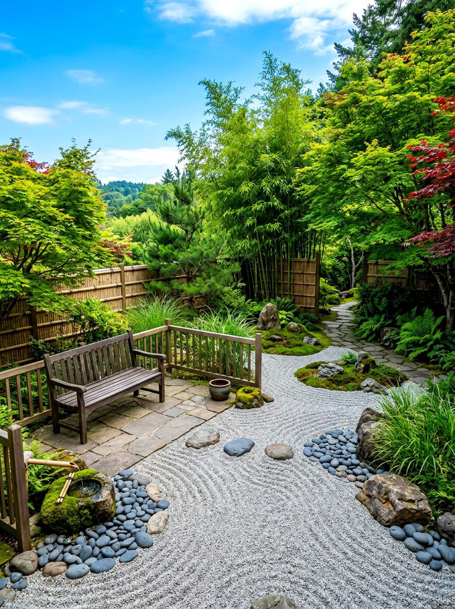 Zen garden terrace - 30 calm minimal decor ideas