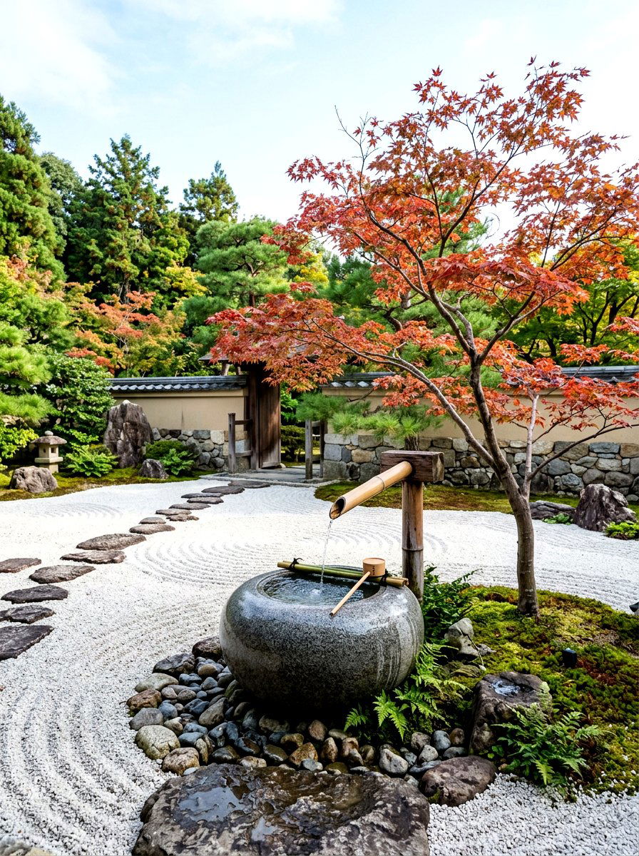 Zen garden water feature - 30 pondless waterfall ideas