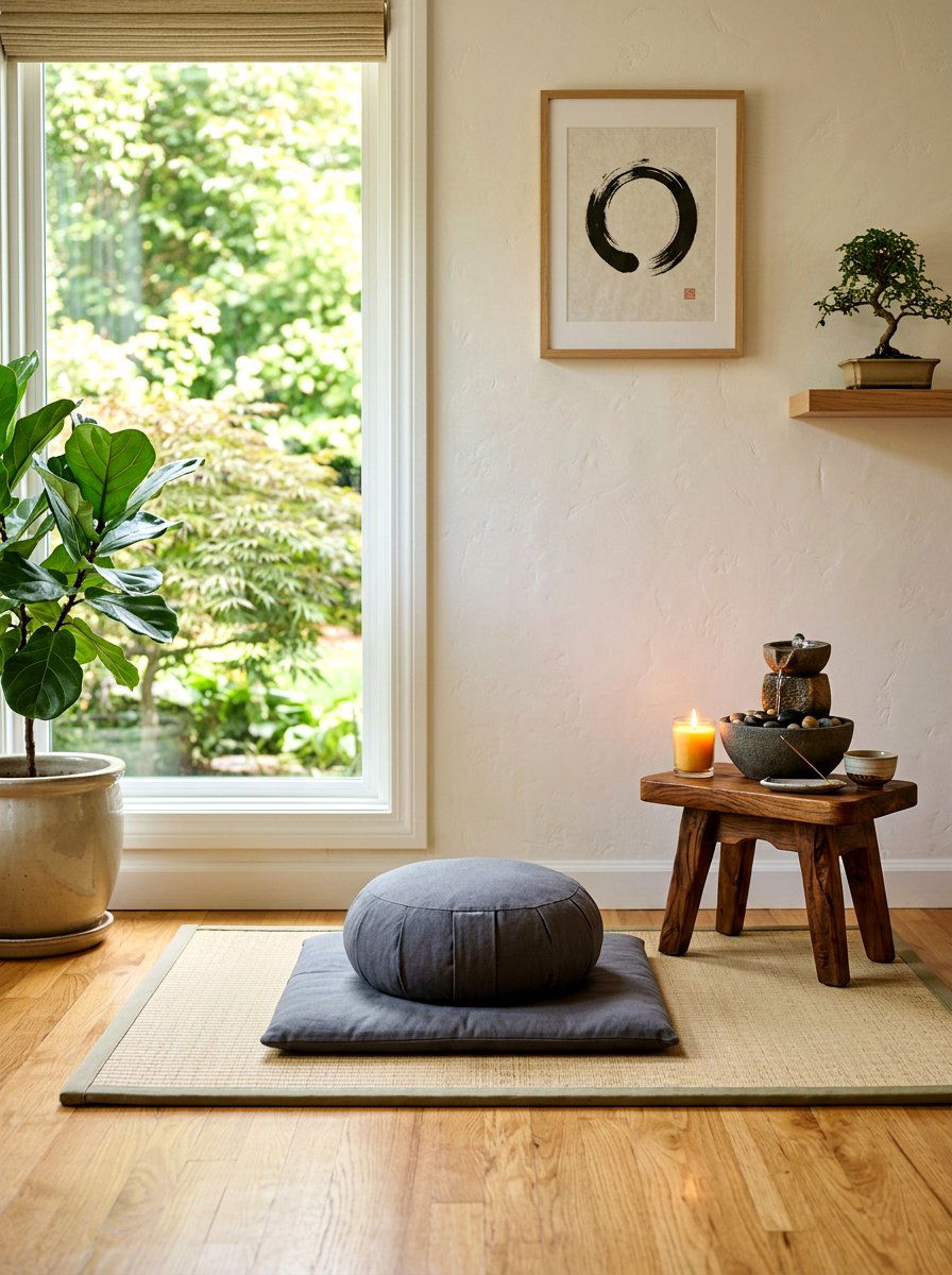 Zen meditation space - 30 calm minimal decor ideas