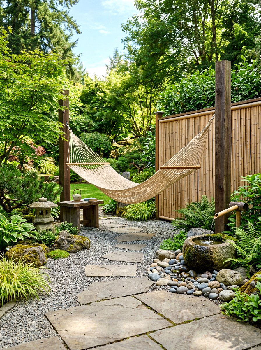 Zen patio hammock - 30 hammock patio ideas