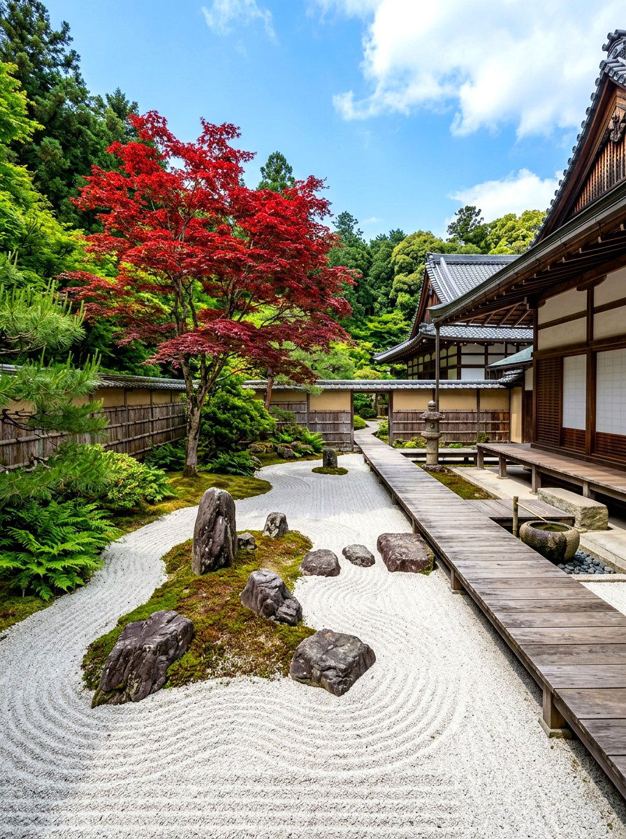 Zen rock courtyard - 30 enclosed courtyard ideas
