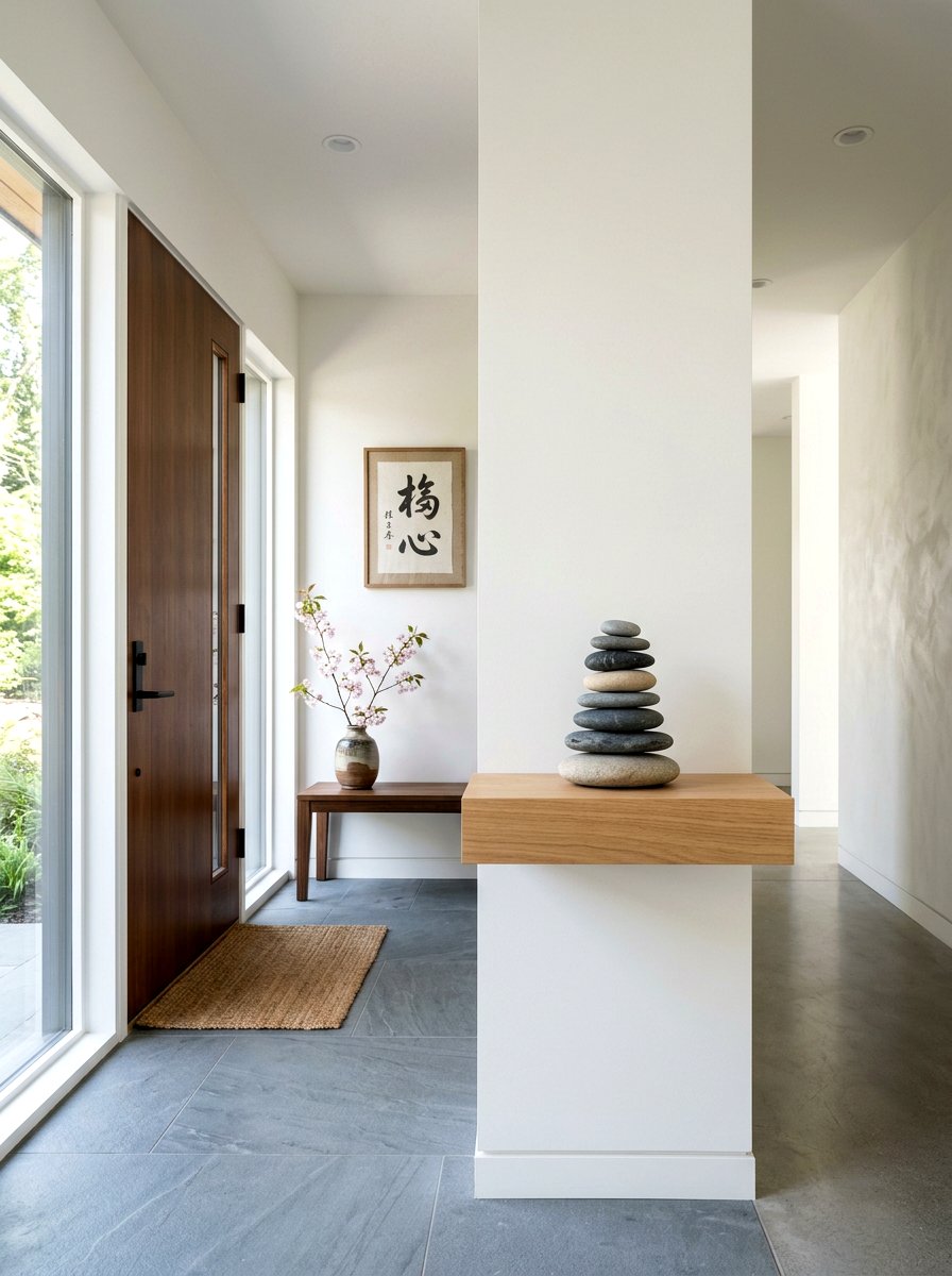 Zen stone stack shelf - 30 wellness shelf styling ideas