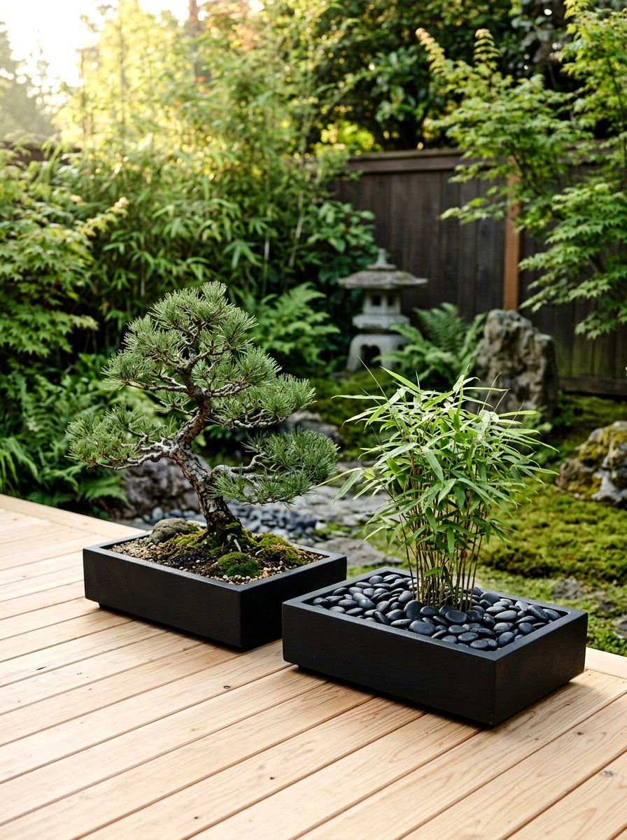 Zen style deck gardens - 30 deck planter ideas