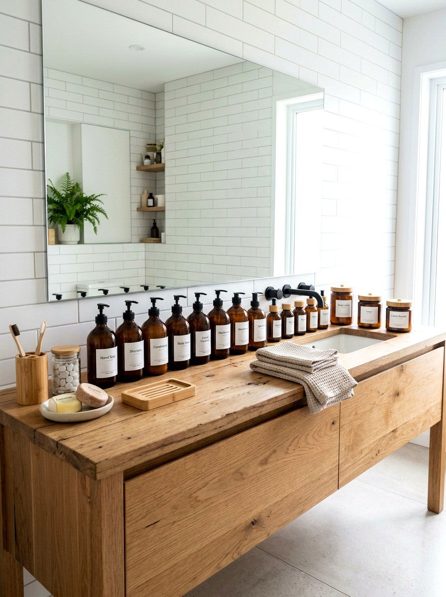 Zero Waste Bathroom Storage - 30 eco bathroom ideas
