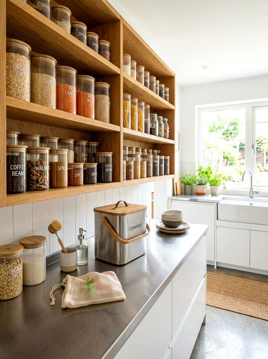 Zero waste kitchen organization - 30 low waste home ideas