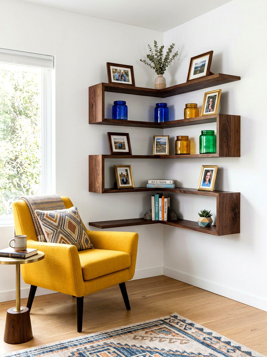 30 Living Room Corner Shelf Ideas to Showcase Your Style