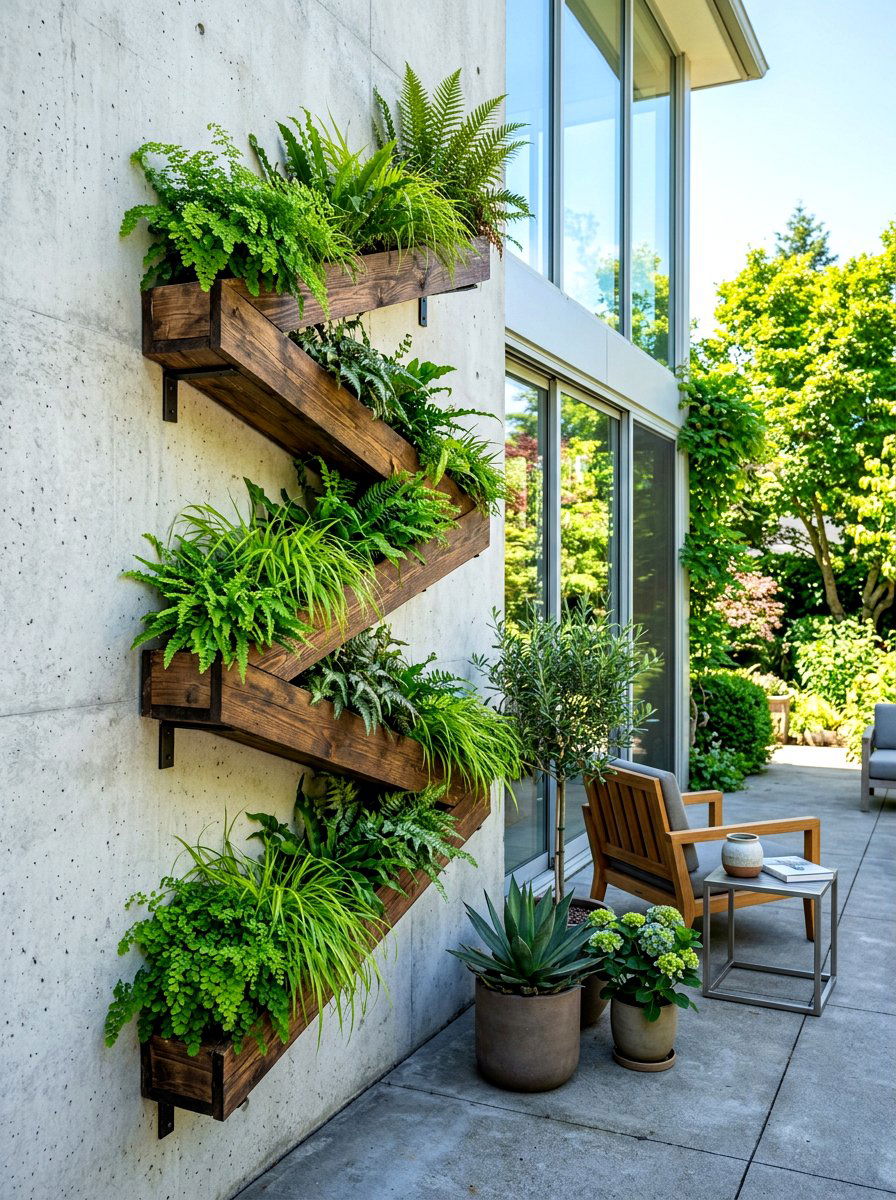 Zig Zag Wall Planter - 30 vertical garden ideas