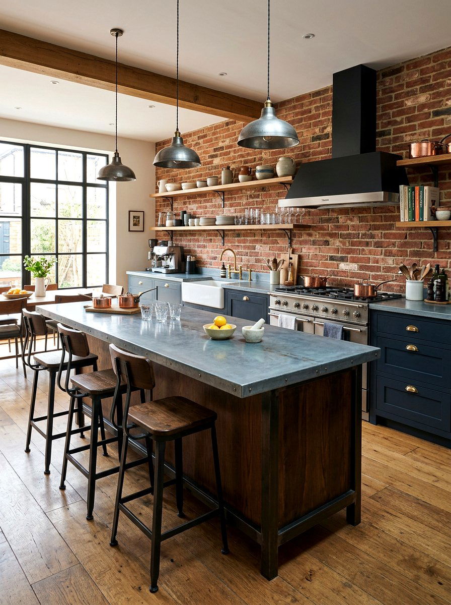 Zinc Countertop - 30 bistro kitchen ideas