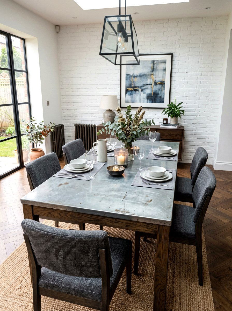 Zinc Top Table - 30 bistro dining room ideas