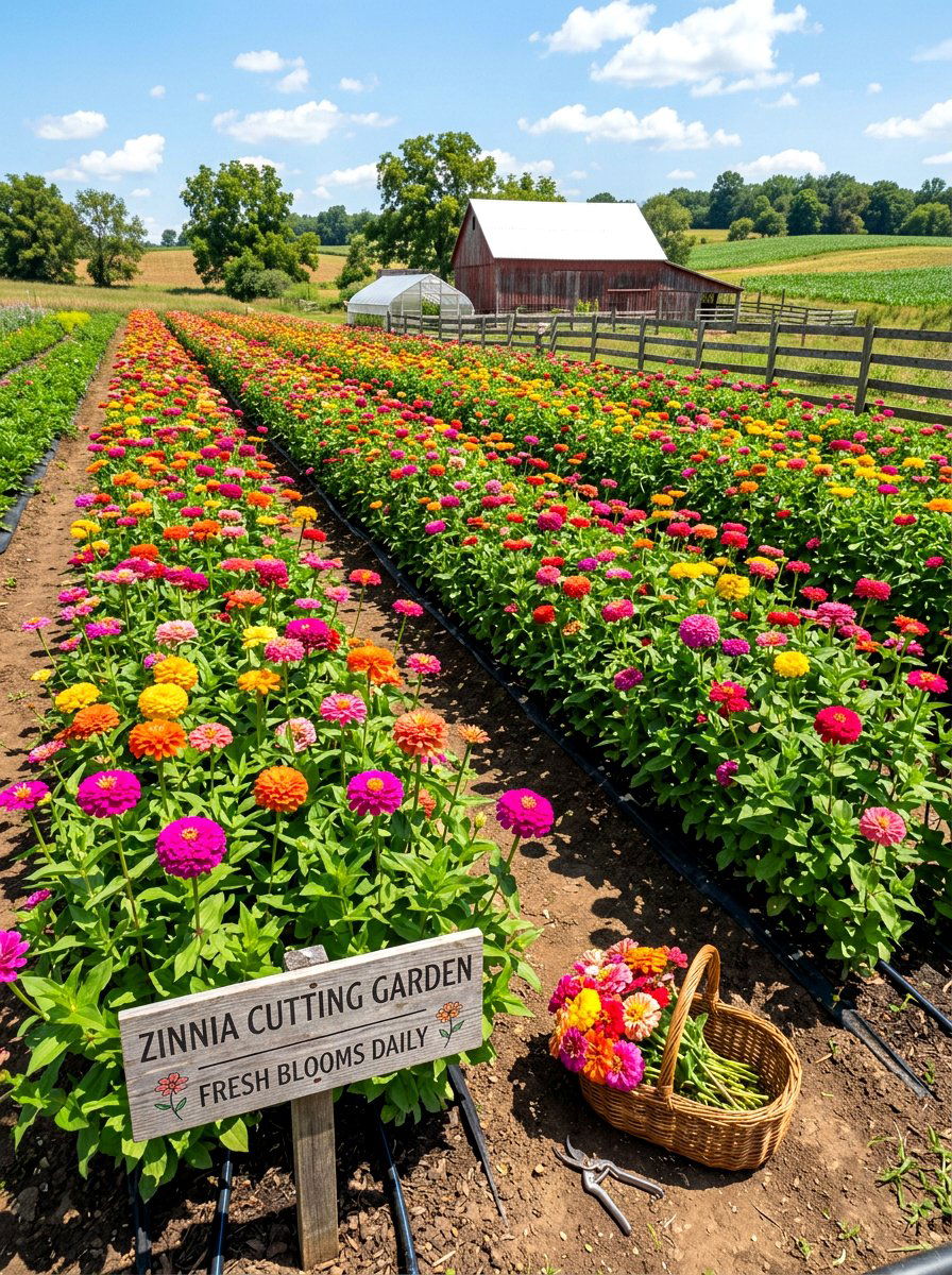 Zinnia Cutting Garden - 30 zinnia garden ideas