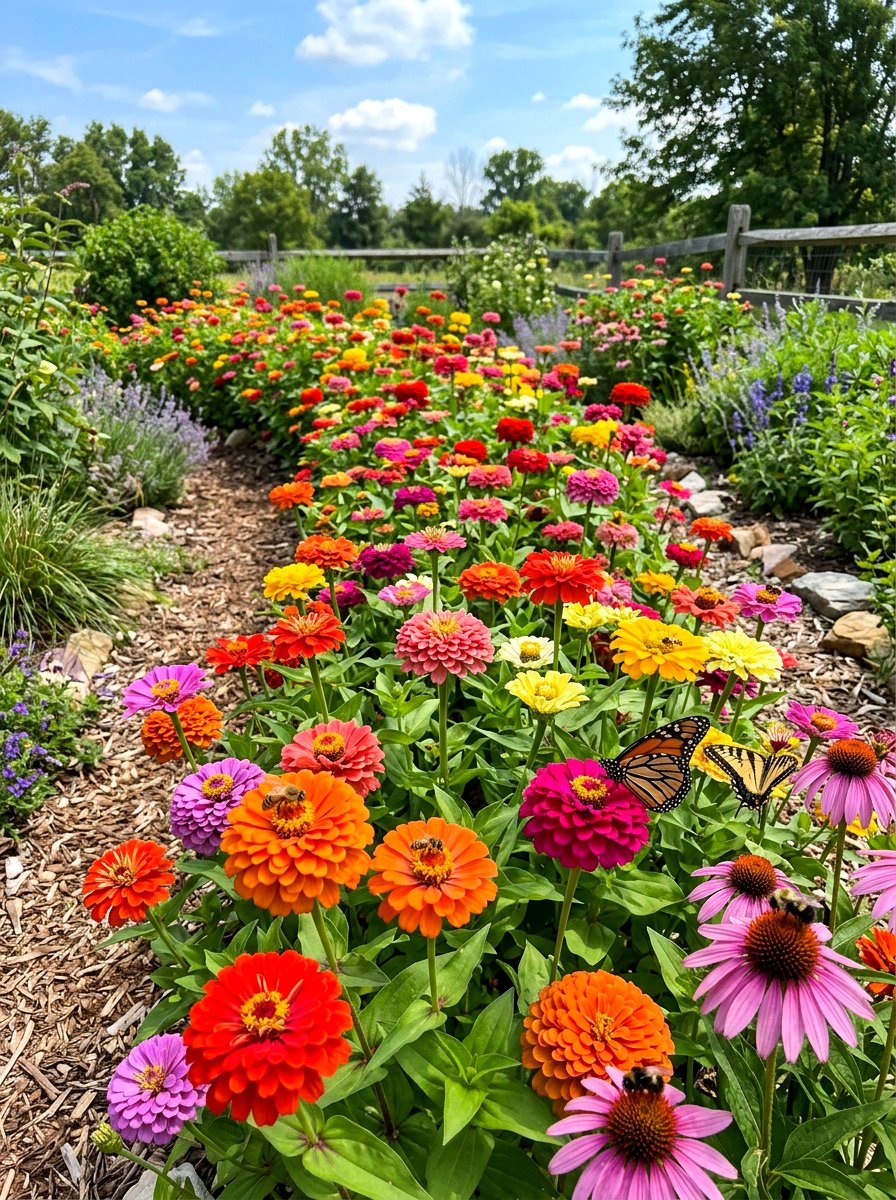 Zinnia Pollinator Garden - 30 zinnia garden ideas