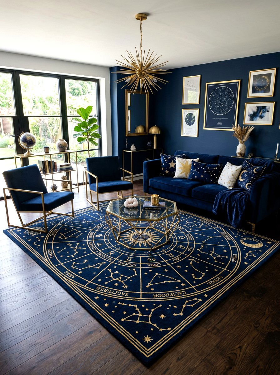 Zodiac Constellation Rug - 30 extra celestial living room ideas